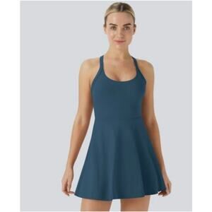 Halara Backless Twisted Flare Dance Active Dress